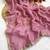 Pink multicolor sequece embroidery work crunchy saree with blouse