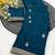 Blue multicolor sequece embroidery work chinon saree with blouse