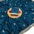 Blue multicolor sequece embroidery work chinon saree with blouse