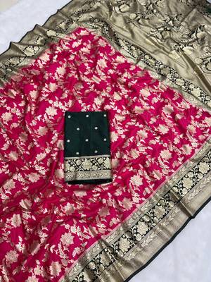 Cherry rani tapela dying dola silk blend saree with blouse 4