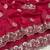 Cherry zari embroidery work crunchy saree with blouse
