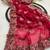 Cherry zari embroidery work crunchy saree with blouse