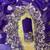 Purple zari embroidery work crunchy saree with blouse