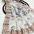 White zari embroidery work crunchy saree with blouse