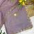 Lavender beads embroidery work chocolate saree with blouse