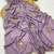 Lavender beads embroidery work chocolate saree with blouse