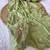Pista beads embroidery work chocolate saree with blouse