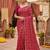 Multicolor foil work vichitra silk blend saree with blouse