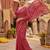 Multicolor foil work vichitra silk blend saree with blouse