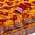 Yellow mill print & embroidery lace georgette saree with blouse