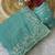 Firozi coding embroidery work crunchy saree with blouse