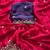 Dark pink zari embroidery work crunchy saree with blouse