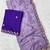 Levender zari embroidery work crunchy saree with blouse