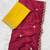 Maroon zari embroidery work crunchy saree with blouse
