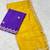 Mustard zari embroidery work crunchy saree with blouse