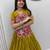 Mahendi Gamthi work And Mirror work Cotton Navratri Lahenga Choli Set
