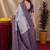 Blue rama art silk blend banarasi jacquard motif work saree with unstitched blouse piece