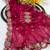 Cherry mirror & embroidery work georgette saree with blouse