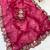 Cherry mirror & embroidery work georgette saree with blouse