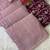 Lavender foil work moss chiffon saree with blouse