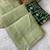 Pista foil work moss chiffon saree with blouse
