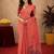 Gajri linen jacuard bird motif work bird saree with unstitched blouse piece