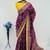 Wine hand dying & embroidery lace dola silk blend saree with blouse