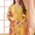 Chiffon mustard embroidered pant style readymade suit