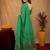 Green linen jacuard bird motif work bird saree with unstitched blouse piece