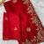 Red multicolor sequece embroidery work rangoli saree with blouse