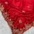 Red multicolor sequece embroidery work rangoli saree with blouse