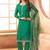 Chiffon green embroidered pant style readymade suit
