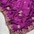 Wine multicolor sequece embroidery work rangoli saree with blouse