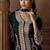 Black embroidered chinon silk readymade salwar kameez