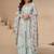 Chinon embroidered sky blue palazzo style readymade suit