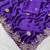 Purple multicolor sequece embroidery work rangoli saree with blouse