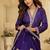 Purple viscose jacquard silk with embroidery readymade anarkali suit