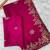 Pink multicolor sequece embroidery work rangoli saree with blouse