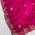 Pink multicolor sequece embroidery work rangoli saree with blouse