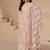 Chinon embroidered beige palazzo style readymade suit