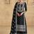 Faux georgette embroidered black readymade salwar kameez
