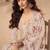 Chinon embroidered beige palazzo style readymade suit