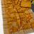 Mustard zari embroidery work vichitra silk blend saree with blouse