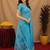 Rama linen jacuard bird motif work bird saree with unstitched blouse piece