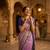 Levender tapela dying dola silk blend saree with blouse