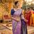 Levender tapela dying dola silk blend saree with blouse