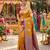 Mustard tapela dying dola silk blend saree with blouse
