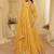Mustard viscose jacquard silk with embroidery readymade anarkali suit