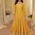 Mustard viscose jacquard silk with embroidery readymade anarkali suit