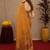 Rust linen jacuard bird motif work bird saree with unstitched blouse piece